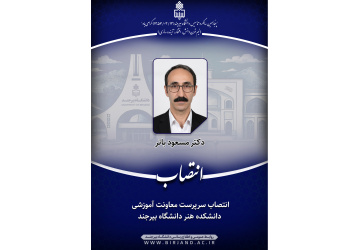 انتصاب سرپرست معاونت آموزشی دانشکده هنر دانشگاه بیرجند